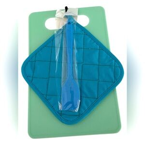 3 PIECE BLUE KITCHEN SET